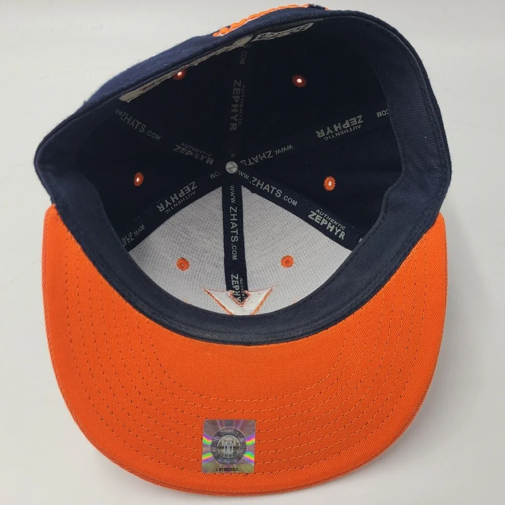 Virginia‎ Cavaliers Hat Fitted 6 3/4 Zephyr Blue Orange Wool Blend Wahoos NCAA